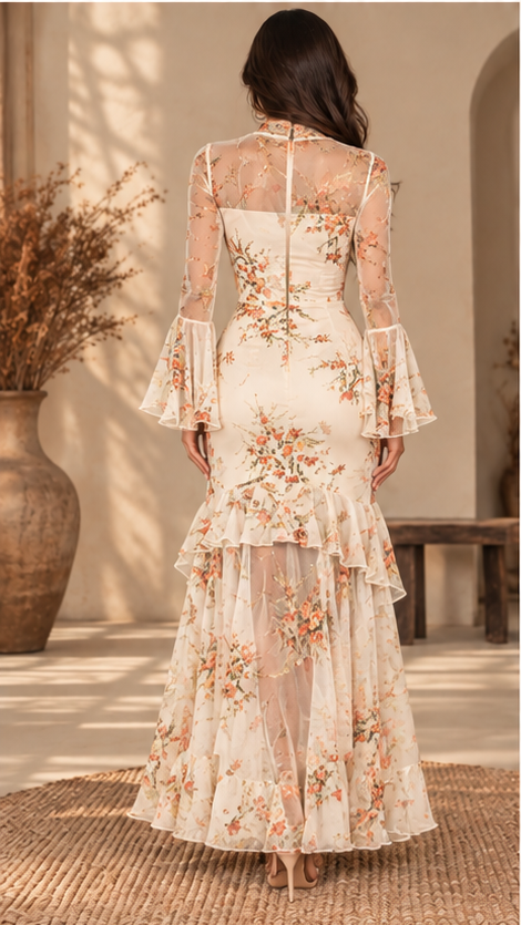 Amara Midnight Floral Maxi Dress