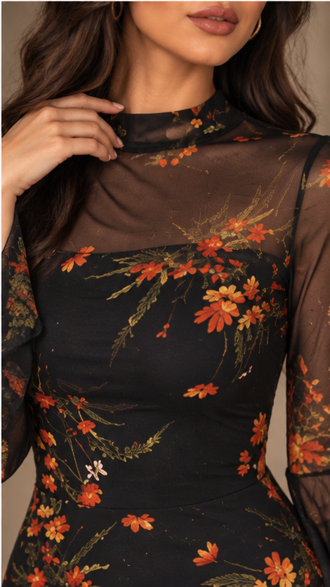 Amara Midnight Floral Maxi Dress