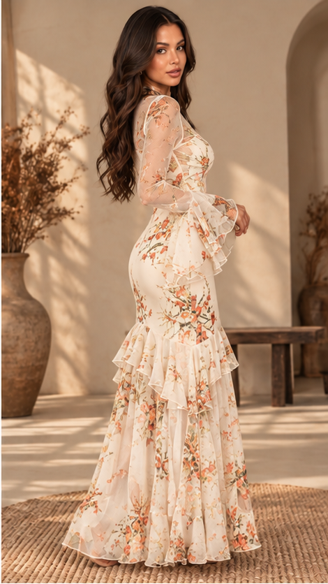 Amara Midnight Floral Maxi Dress