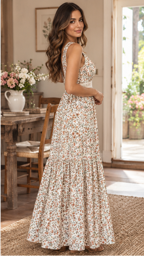 Elowyn Meadow Floral Maxi Dress