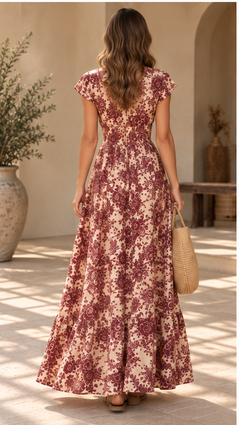 Seraphine Vintage Print Maxi Dress